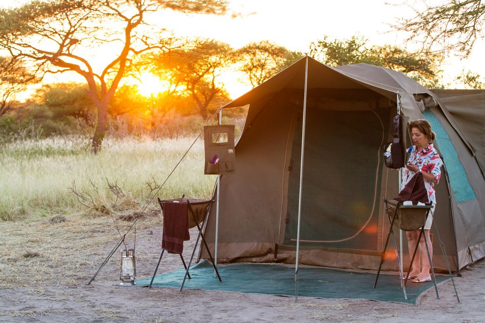 "Mobile" means you are accommodated in a tented camp that moves t...